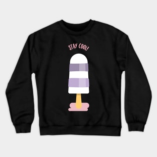 Stay cool violet and white popsicle Crewneck Sweatshirt